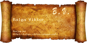 Balga Viktor névjegykártya